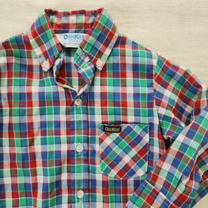 Vintage Oshkosh Plaid Buttondown 3t